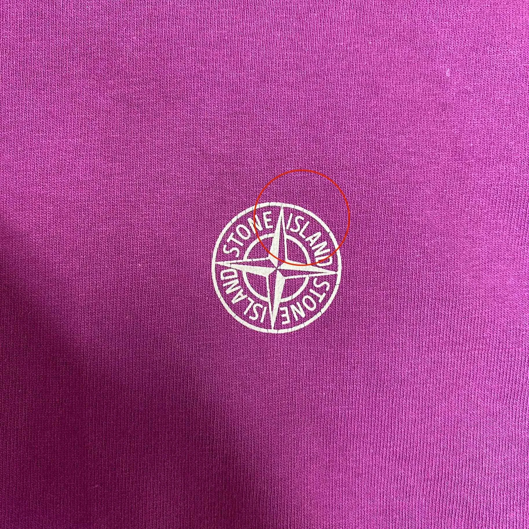 Men's Logo Print Long Sleeve T-Shirt Purple Size S