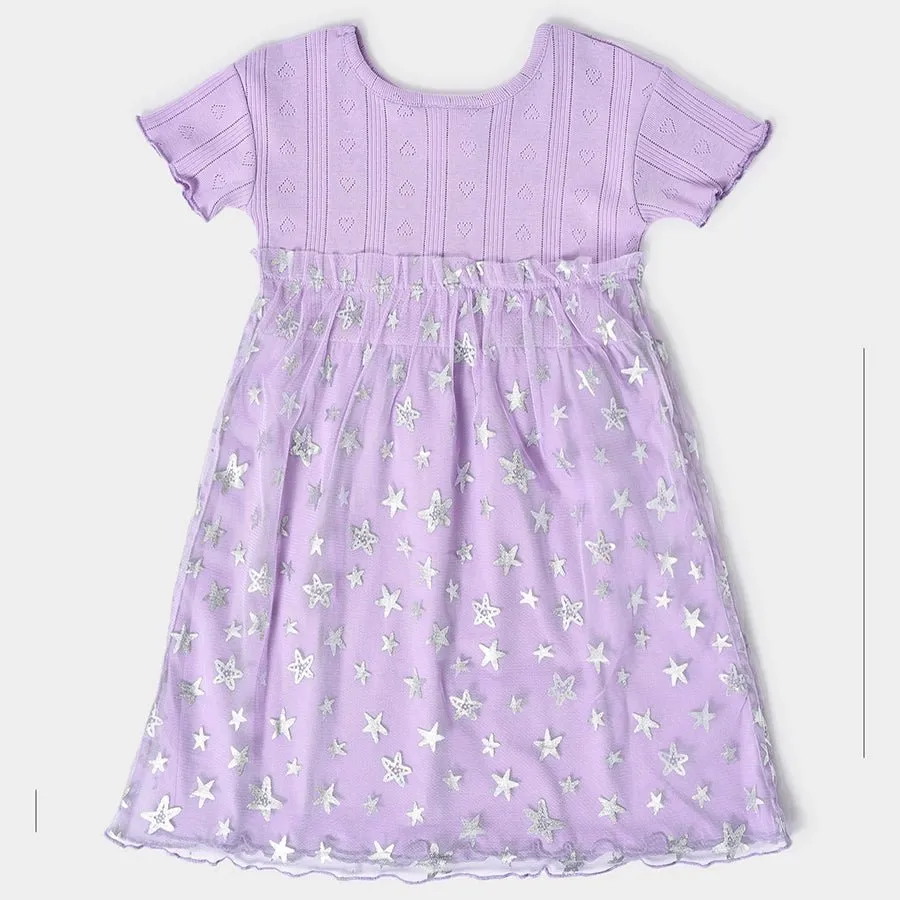 Mermazing Baby Girl Tulle Pointelle Rib Frock