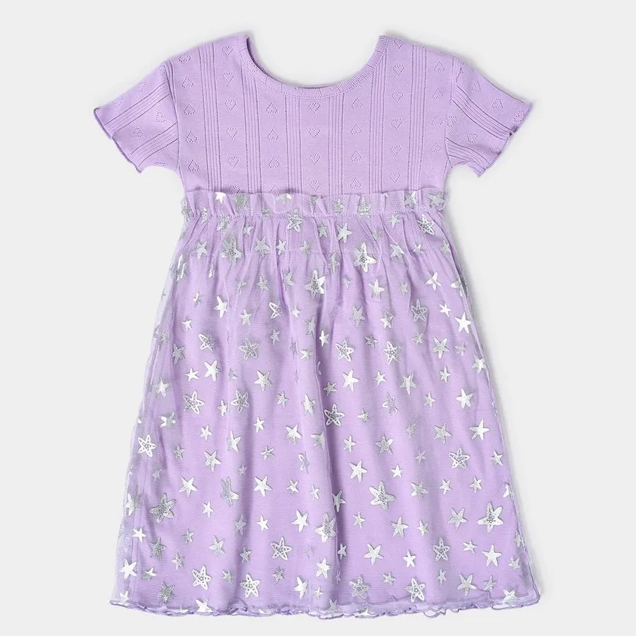 Mermazing Baby Girl Tulle Pointelle Rib Frock