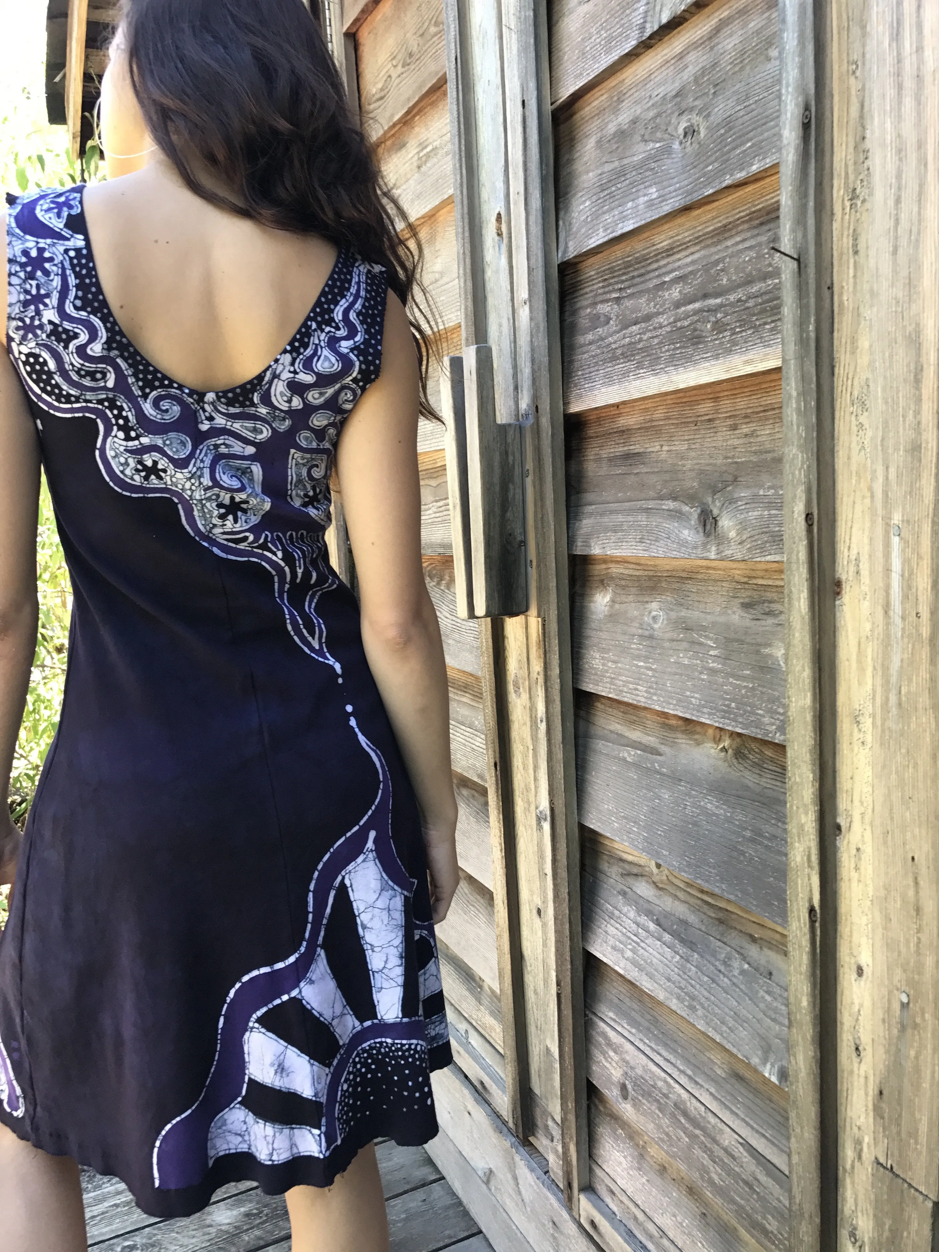 Midnight Mountain Batikwalla Dress in Organic Cotton - Size Small