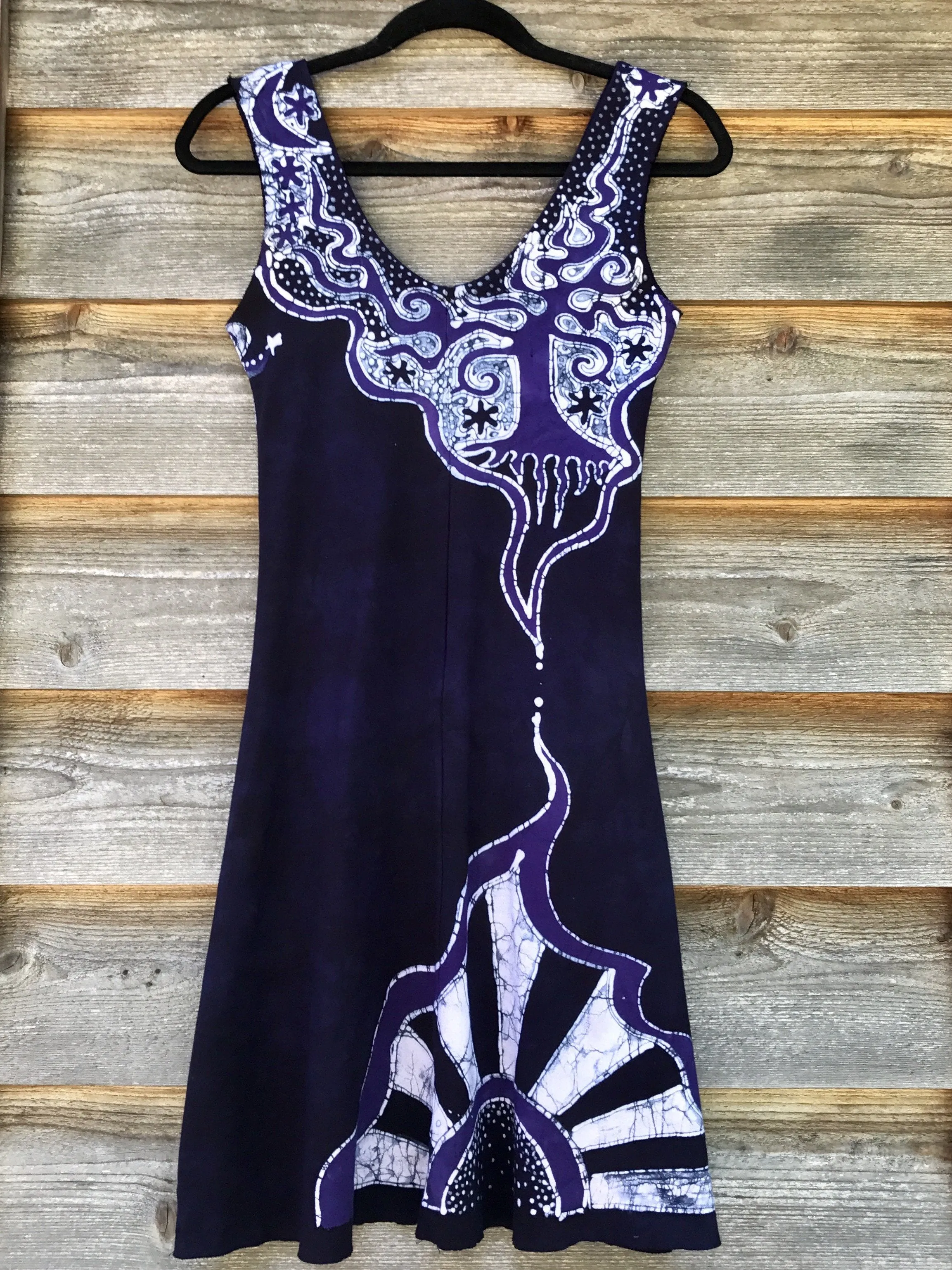 Midnight Mountain Batikwalla Dress in Organic Cotton - Size Small