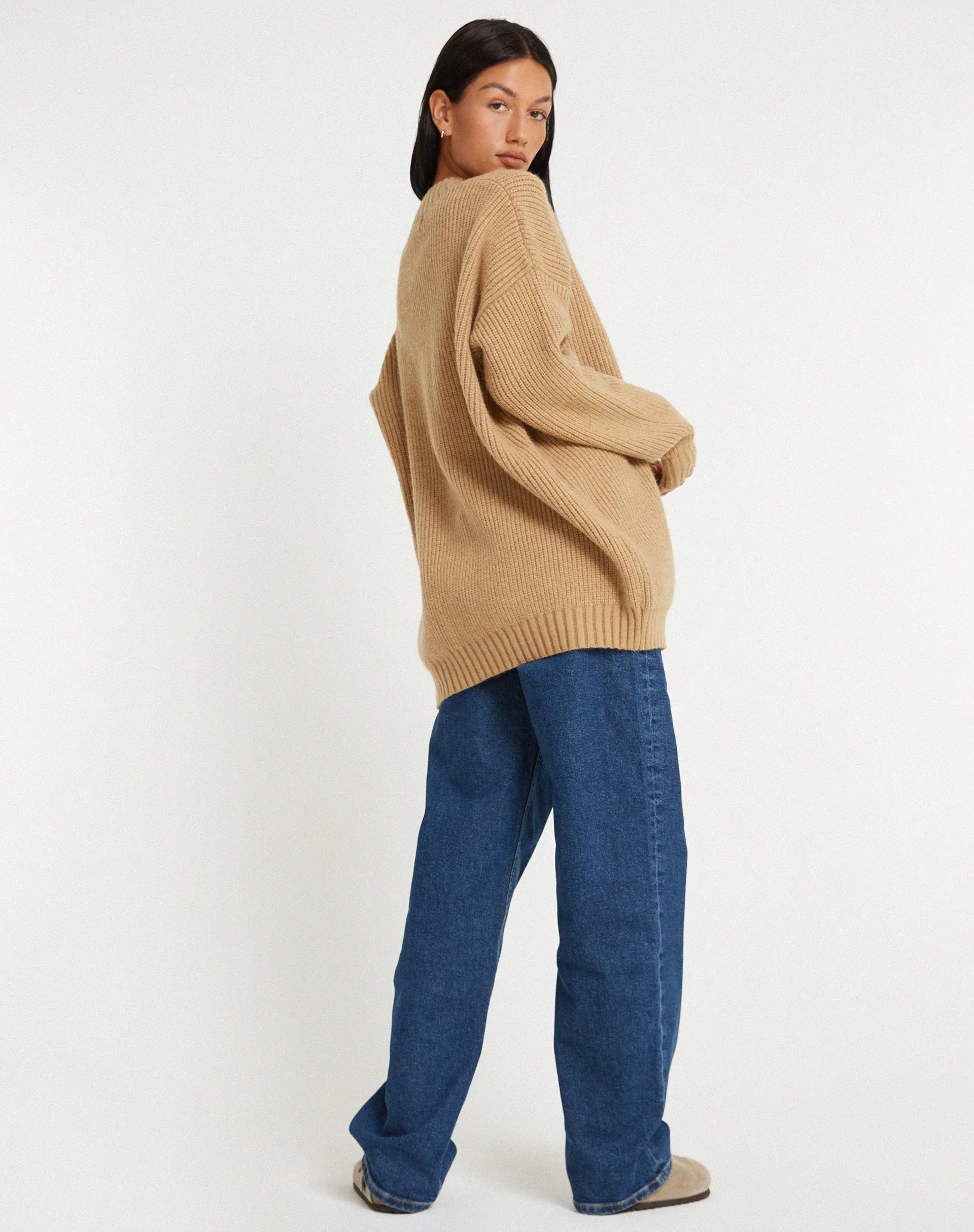 Mody Jumper in Tan Rib