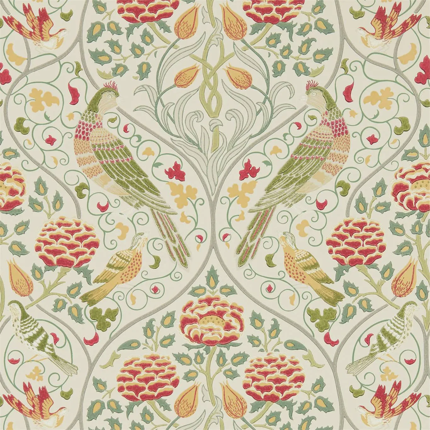 Morris & Co Seasons by May Linen Wallpaper