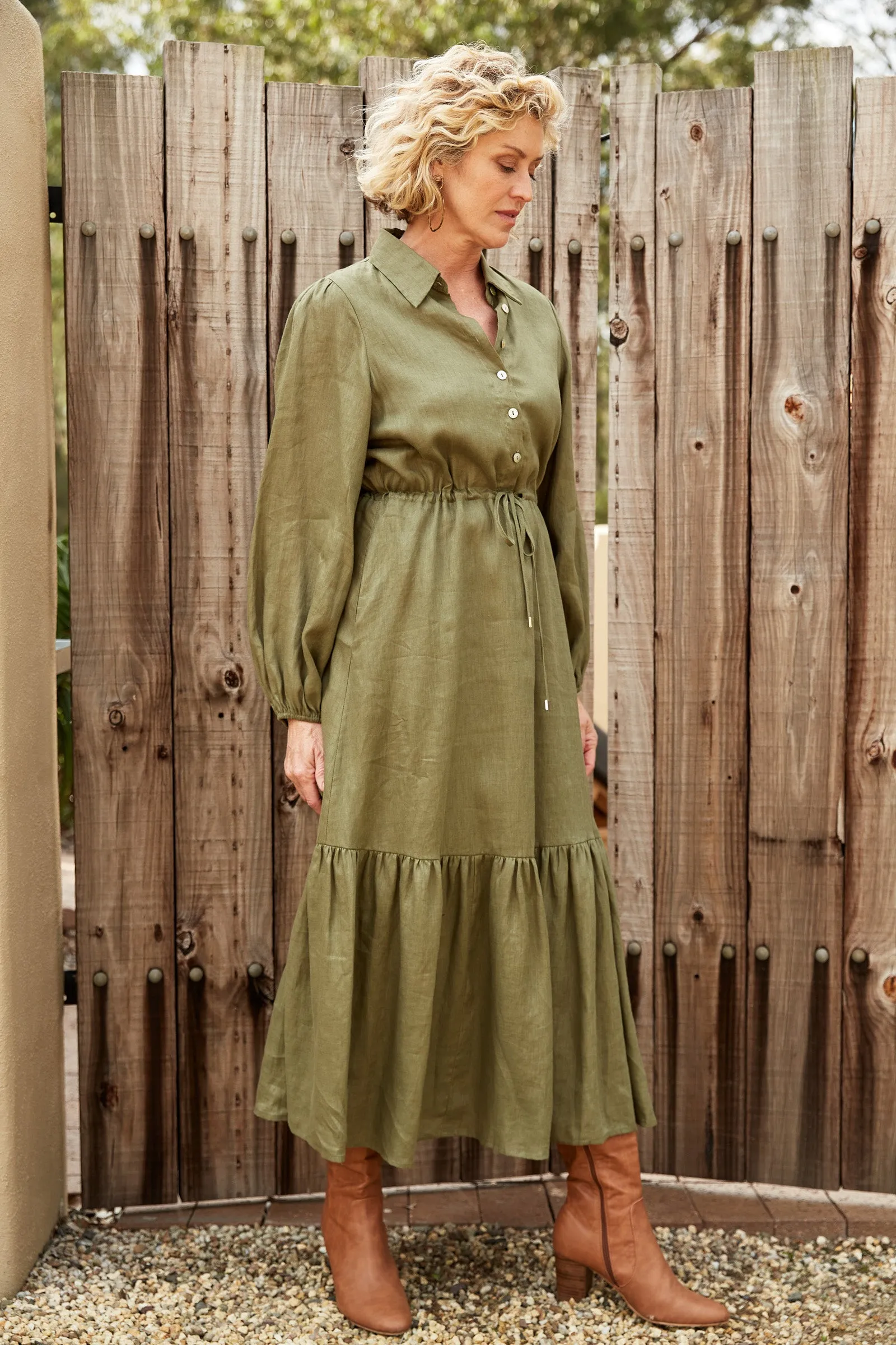 Nama Shirt Dress - Fern