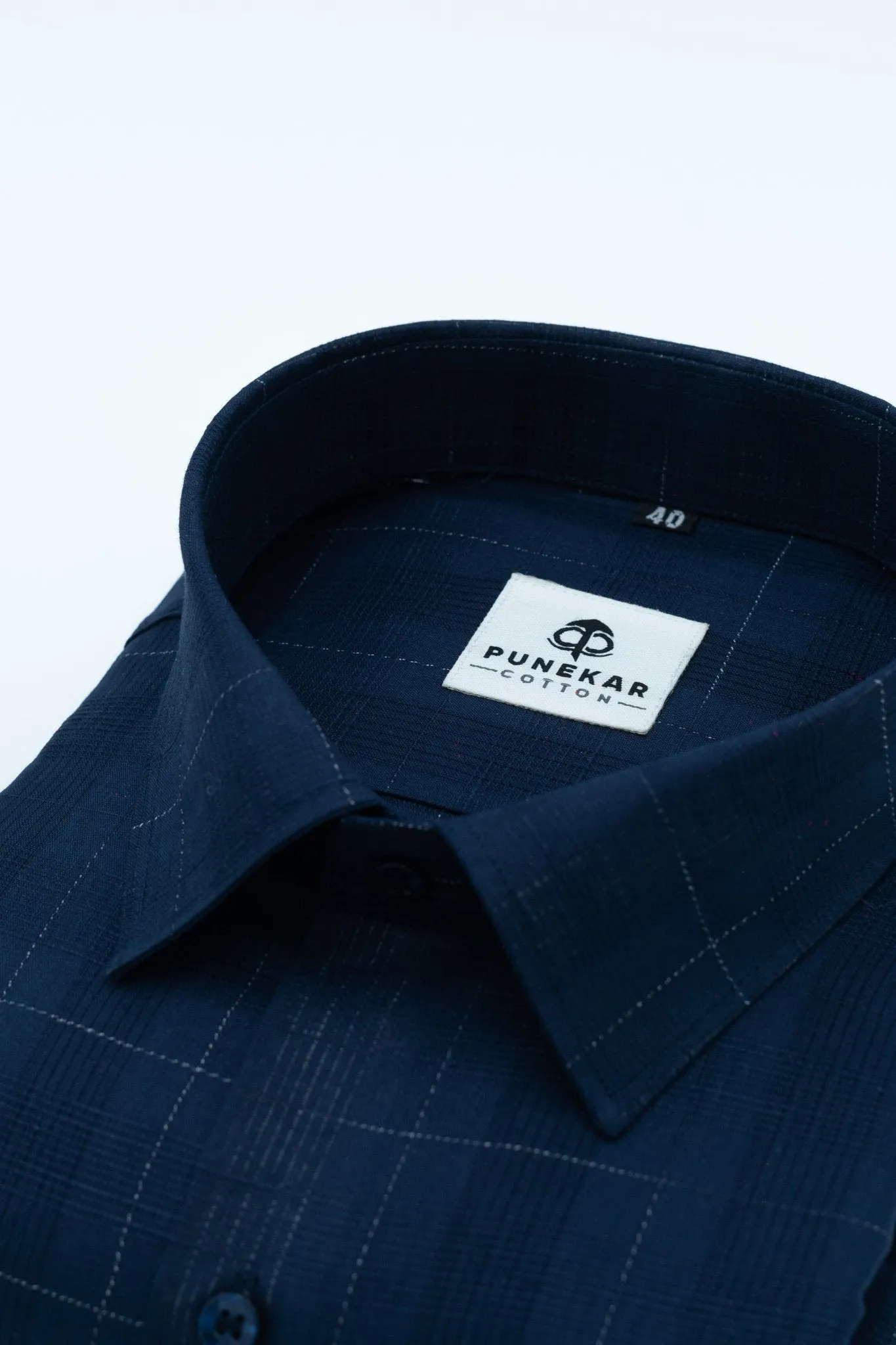 Navy Blue Color Pure Cotton Shirts For Men