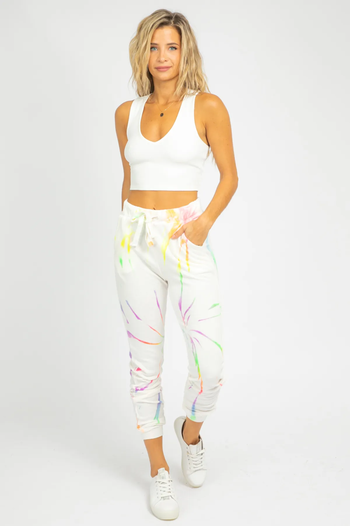 NEON MULTI-COLOR TIE DYE SWEATPANTS