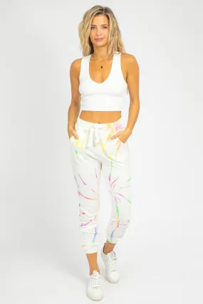 NEON MULTI-COLOR TIE DYE SWEATPANTS