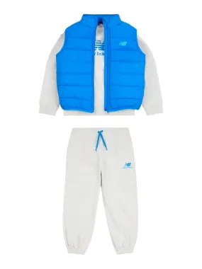 New Balance Gilet and Crew Jogger Set Baby