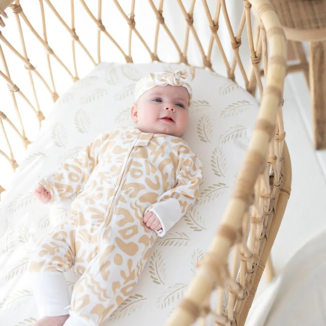 NEW Long Zippy Romper - Beige Swirl