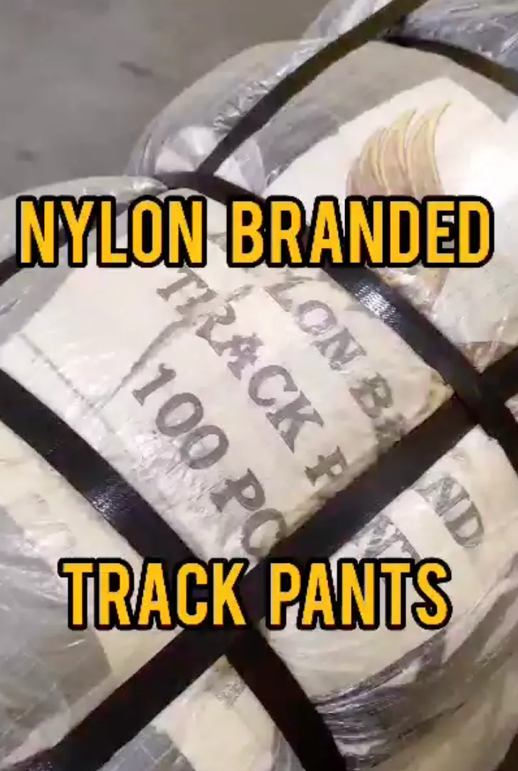 NYLON BRANDED TRACK PANTS 100pcs BALE