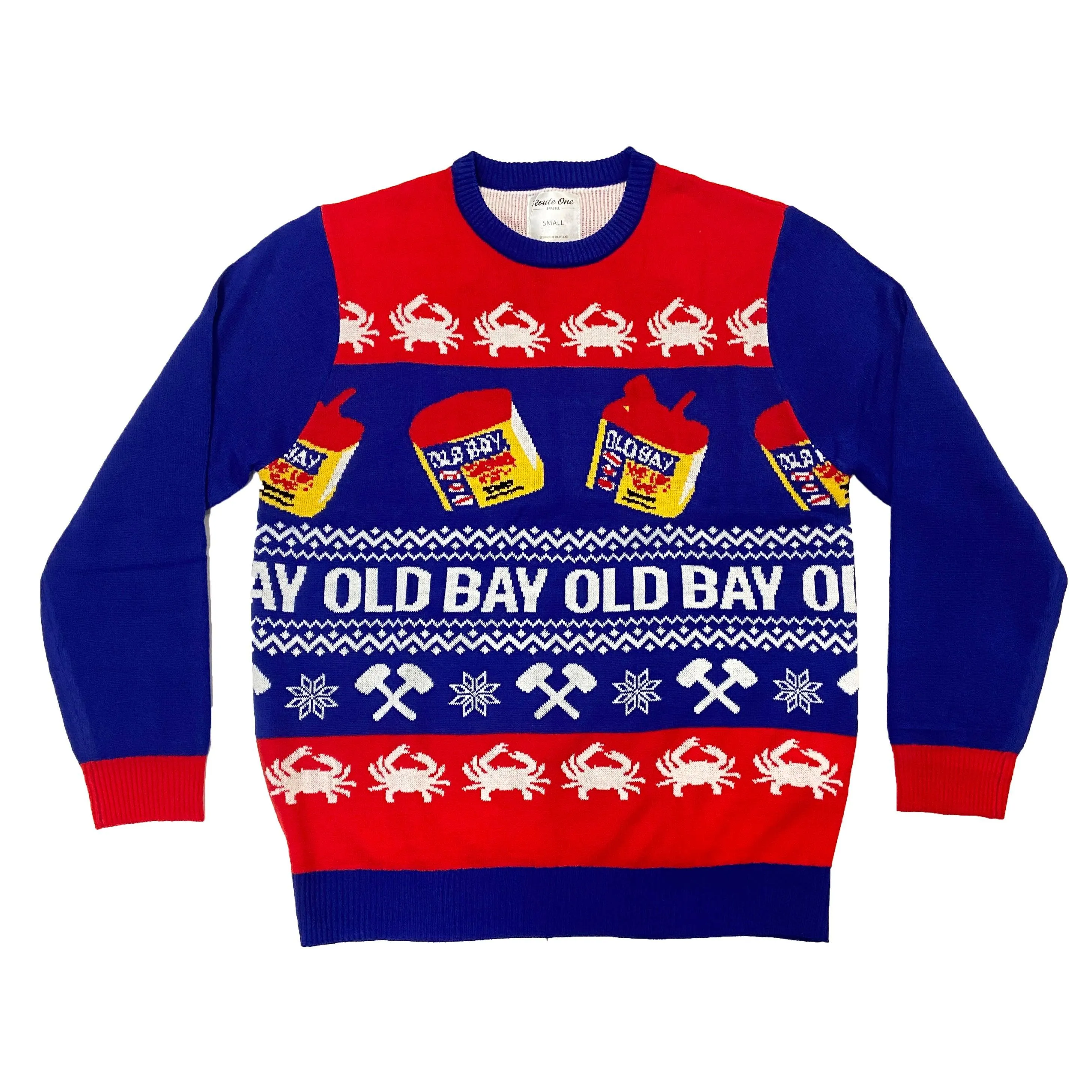 OLD BAY Pattern (Blue and Red) / Knit Sweater