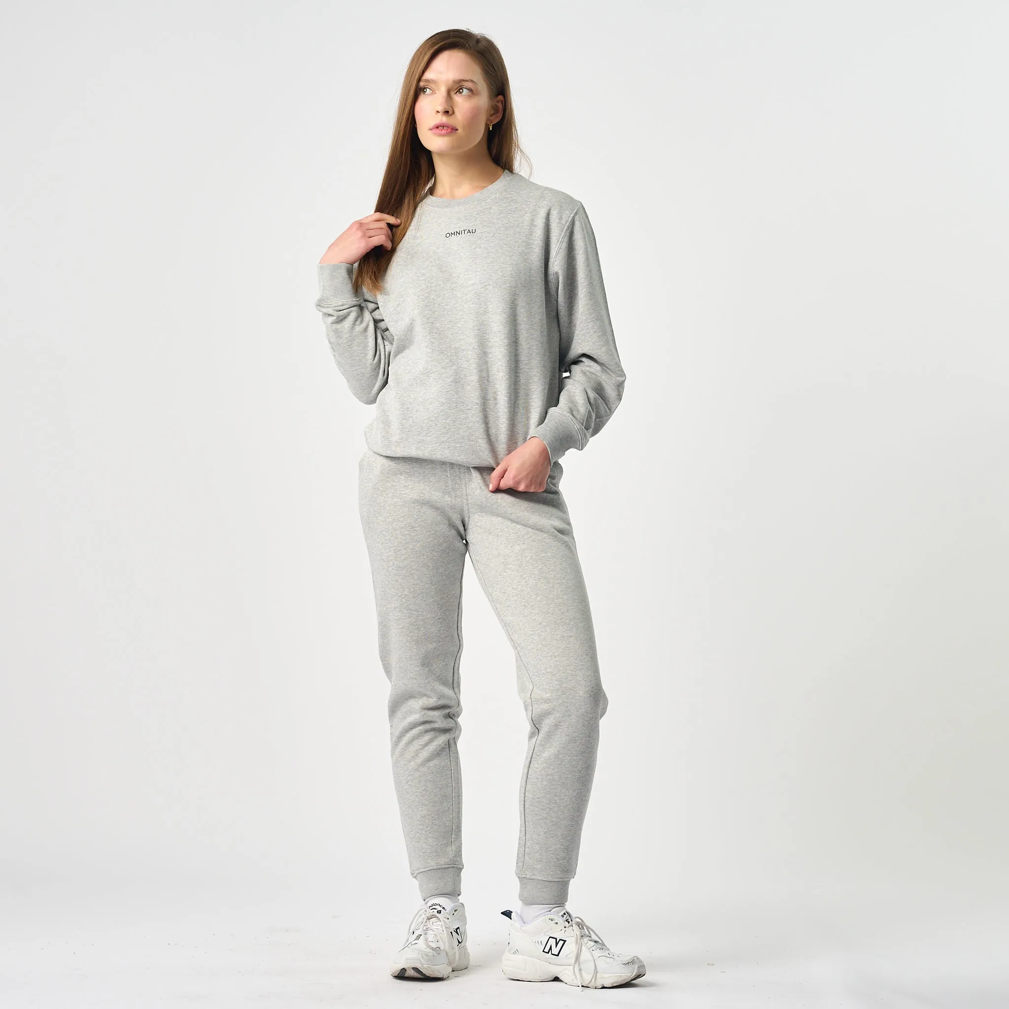 Omnitau Women's Tulsa Organic Cotton Casual Fit Jogger Sweat Pants - Heather Grey