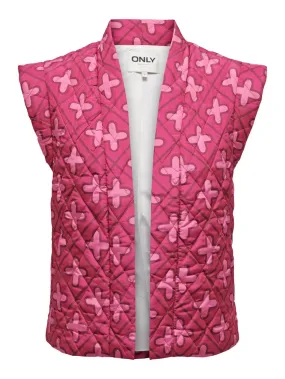 Onlcemma Aop Quilt Vest Pnt - Roze Dessin