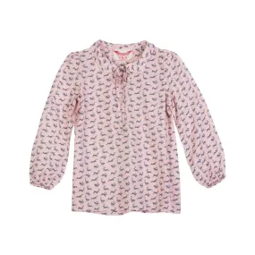 paper wings pink flower field smock top