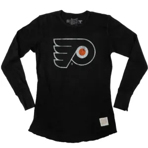 Philadelphia Flyers Retro Brand JR WOMEN Black Light Waffle Pullover T-Shirt