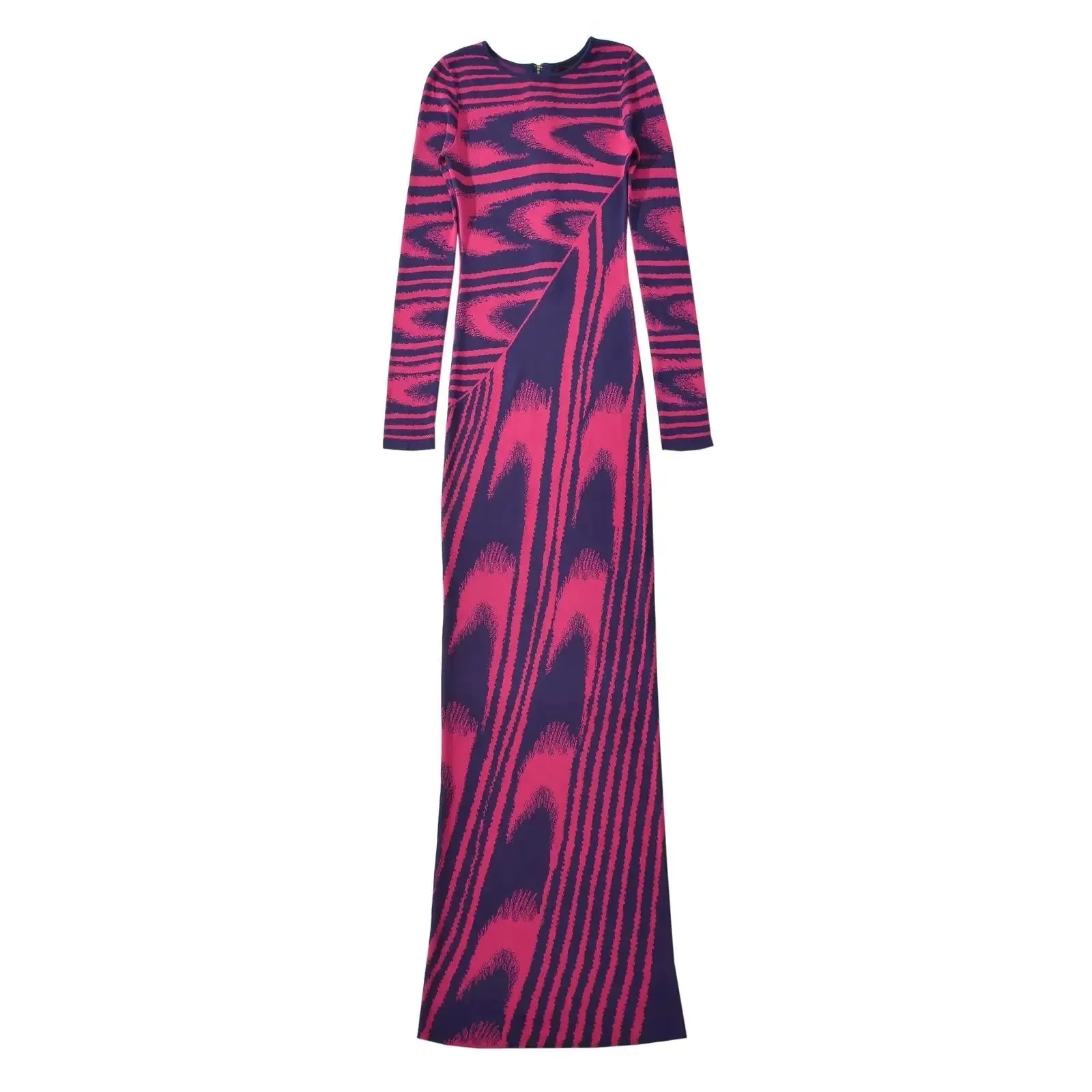 Pre Order:  Marbled Jacquard Knitted Long Dress