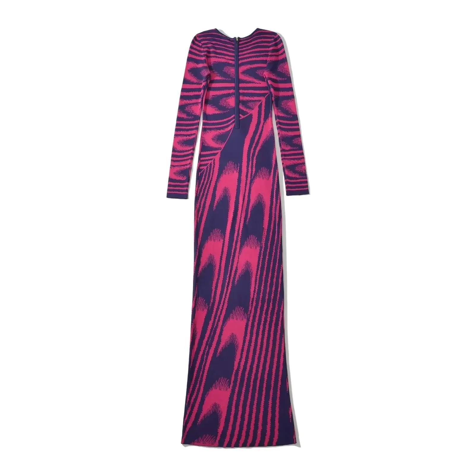 Pre Order:  Marbled Jacquard Knitted Long Dress