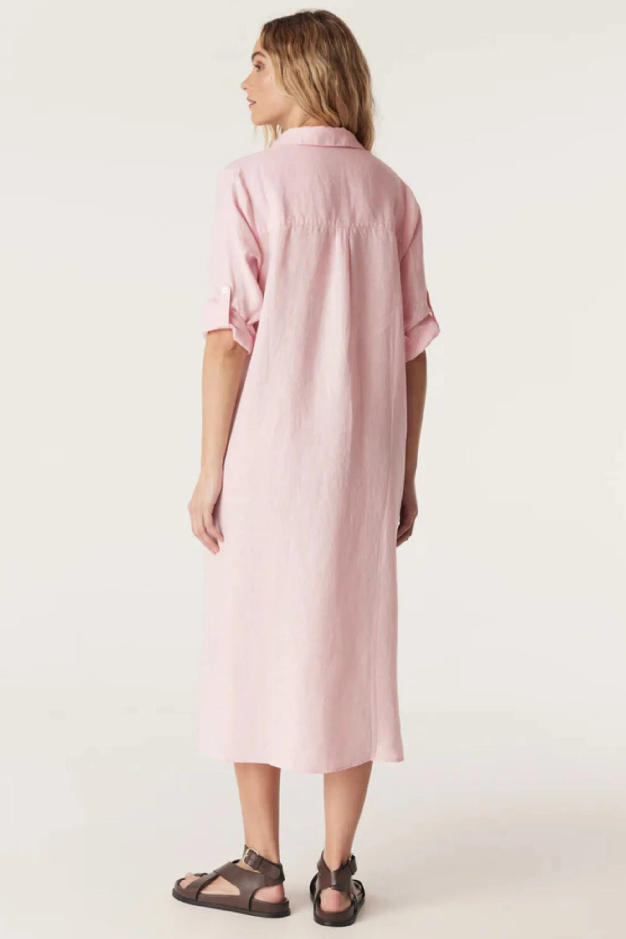 PURE LINEN SHIRT DRESS - CSS24659