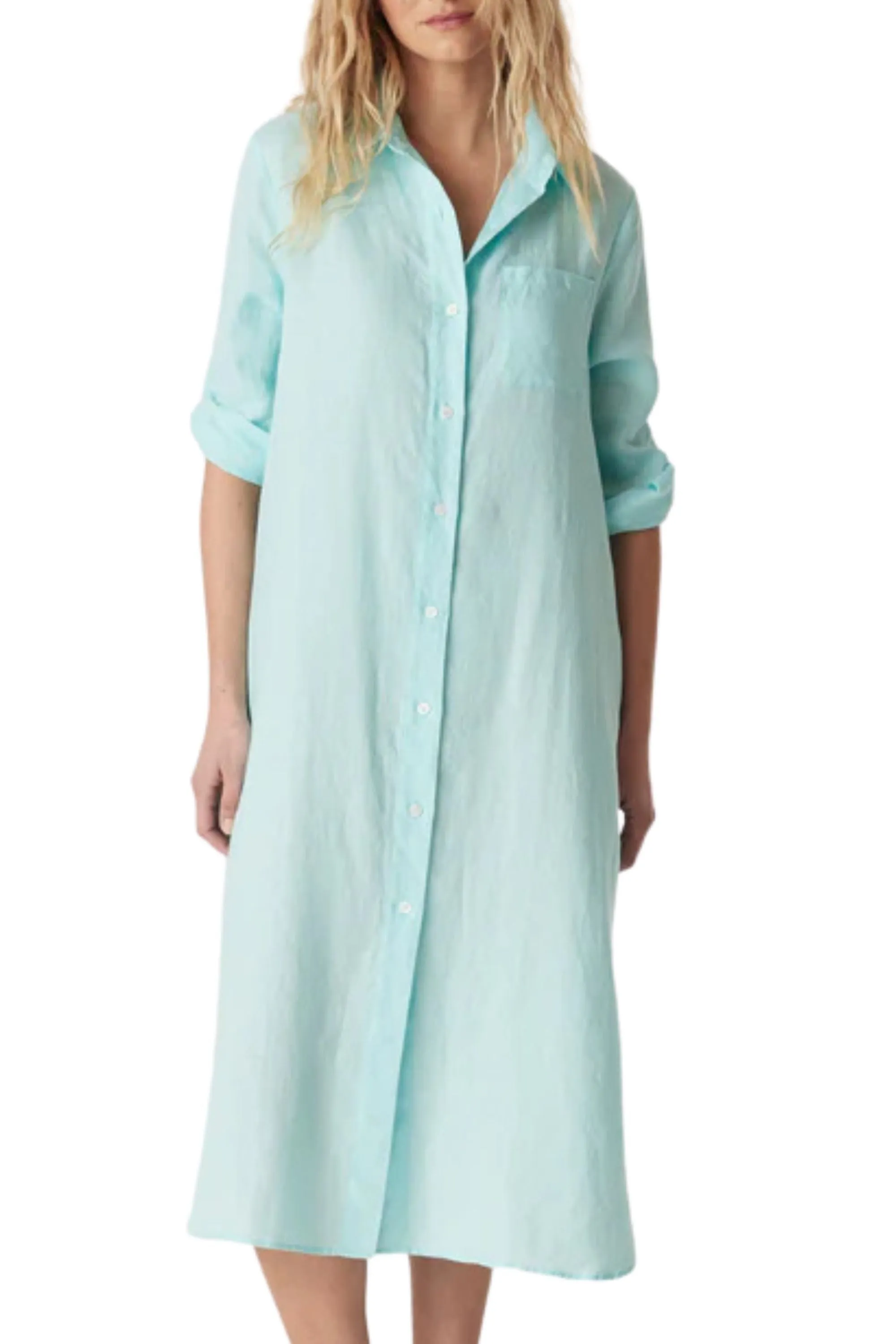 PURE LINEN SHIRT DRESS - CSS24659