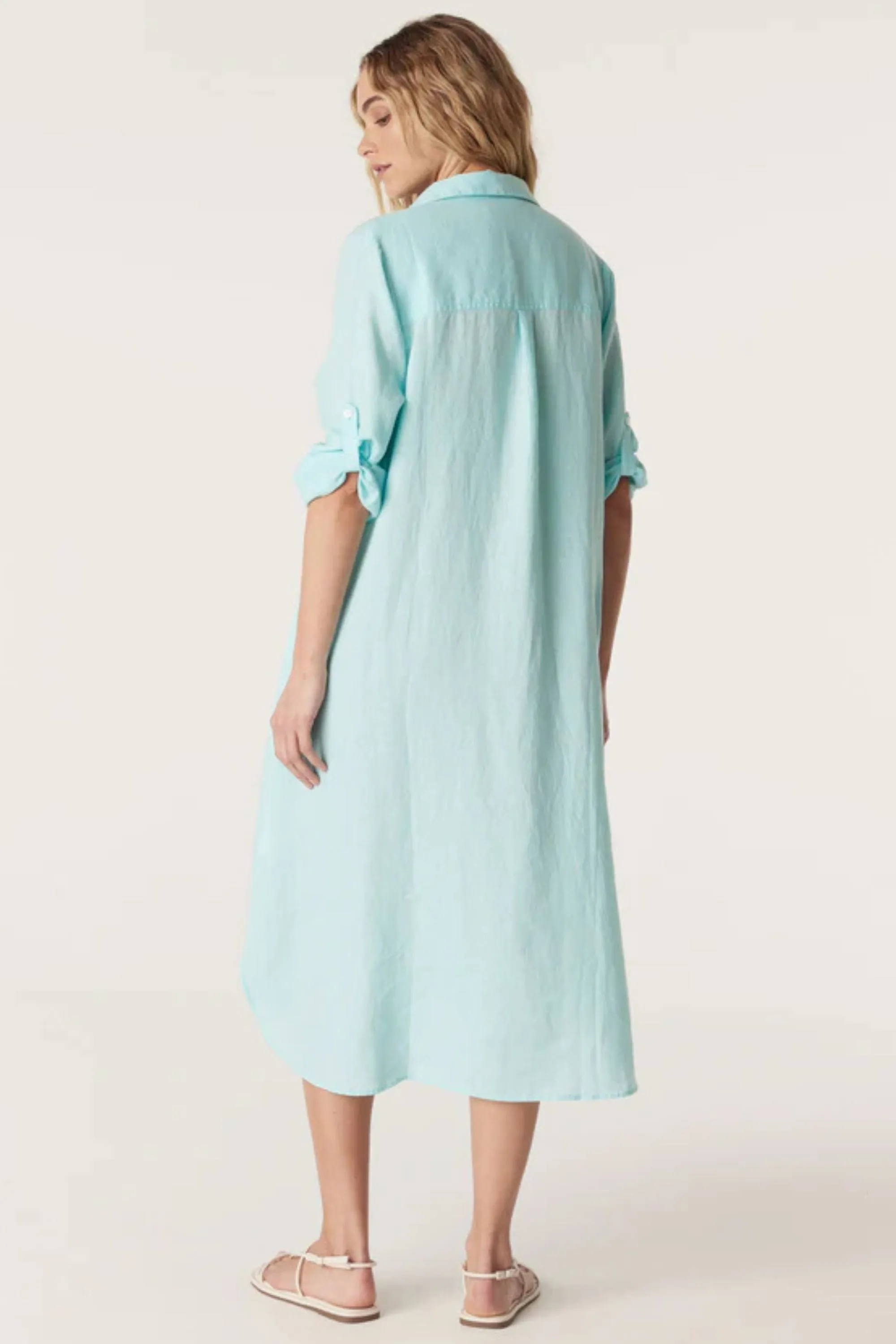 PURE LINEN SHIRT DRESS - CSS24659