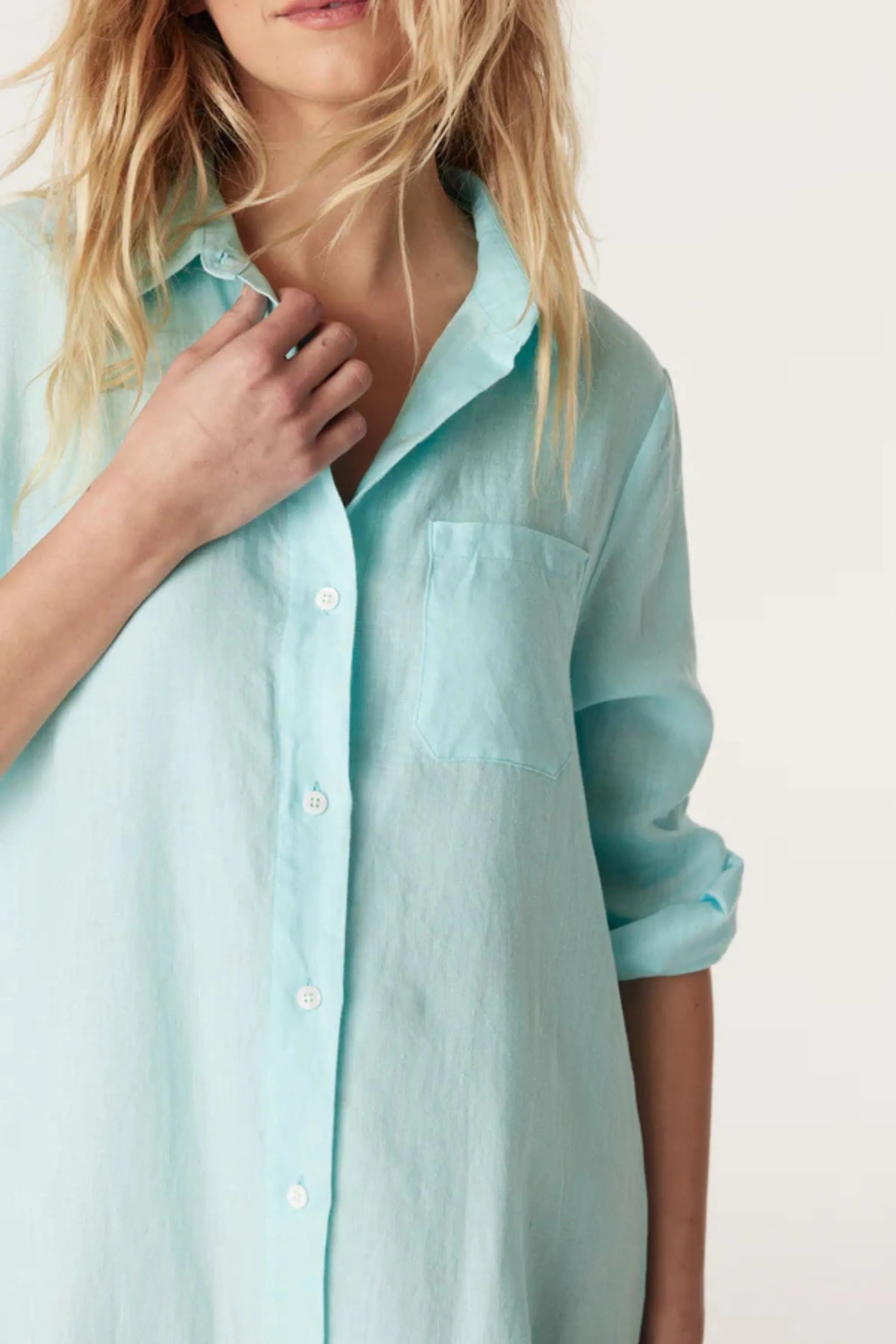 PURE LINEN SHIRT DRESS - CSS24659