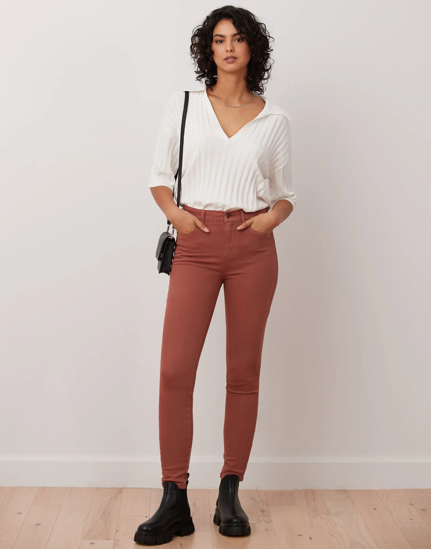 RACHEL SKINNY JEANS / MARSALA