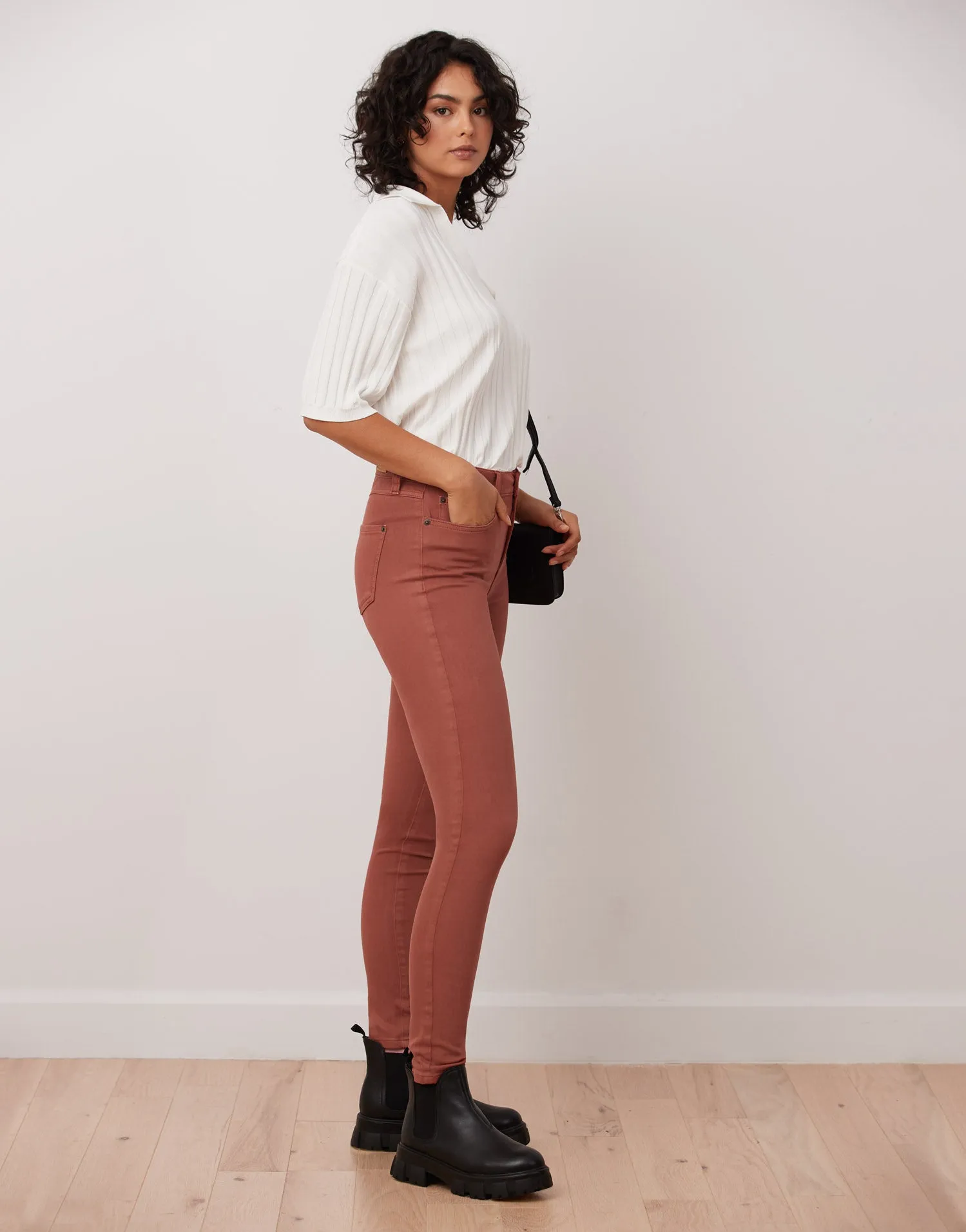 RACHEL SKINNY JEANS / MARSALA