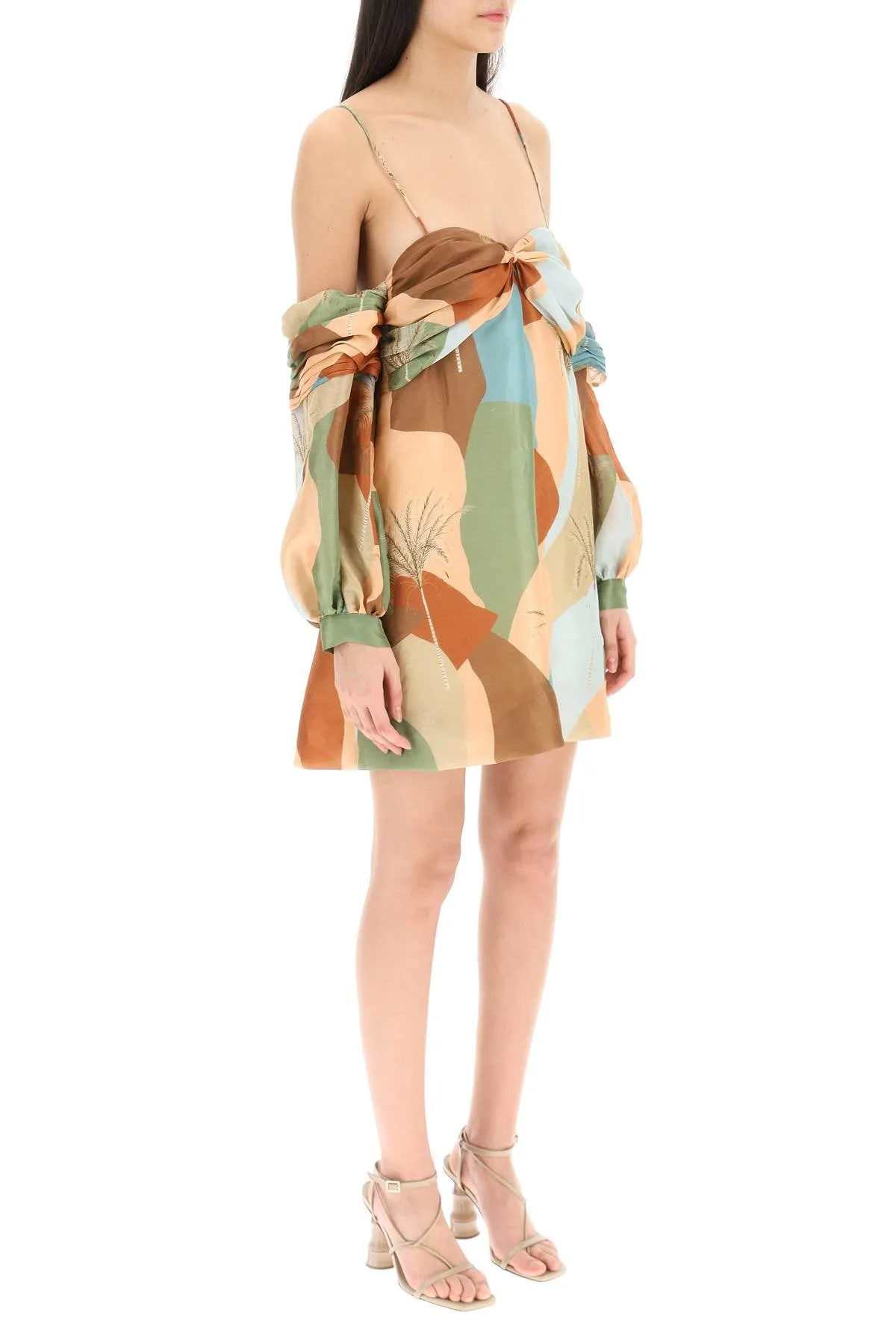 Raquel diniz 'abby' linen silk mini dress