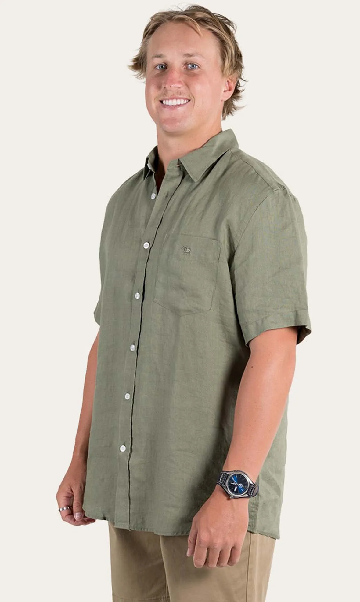 Relaxed Linen Shirt Dawson Short Sleeve