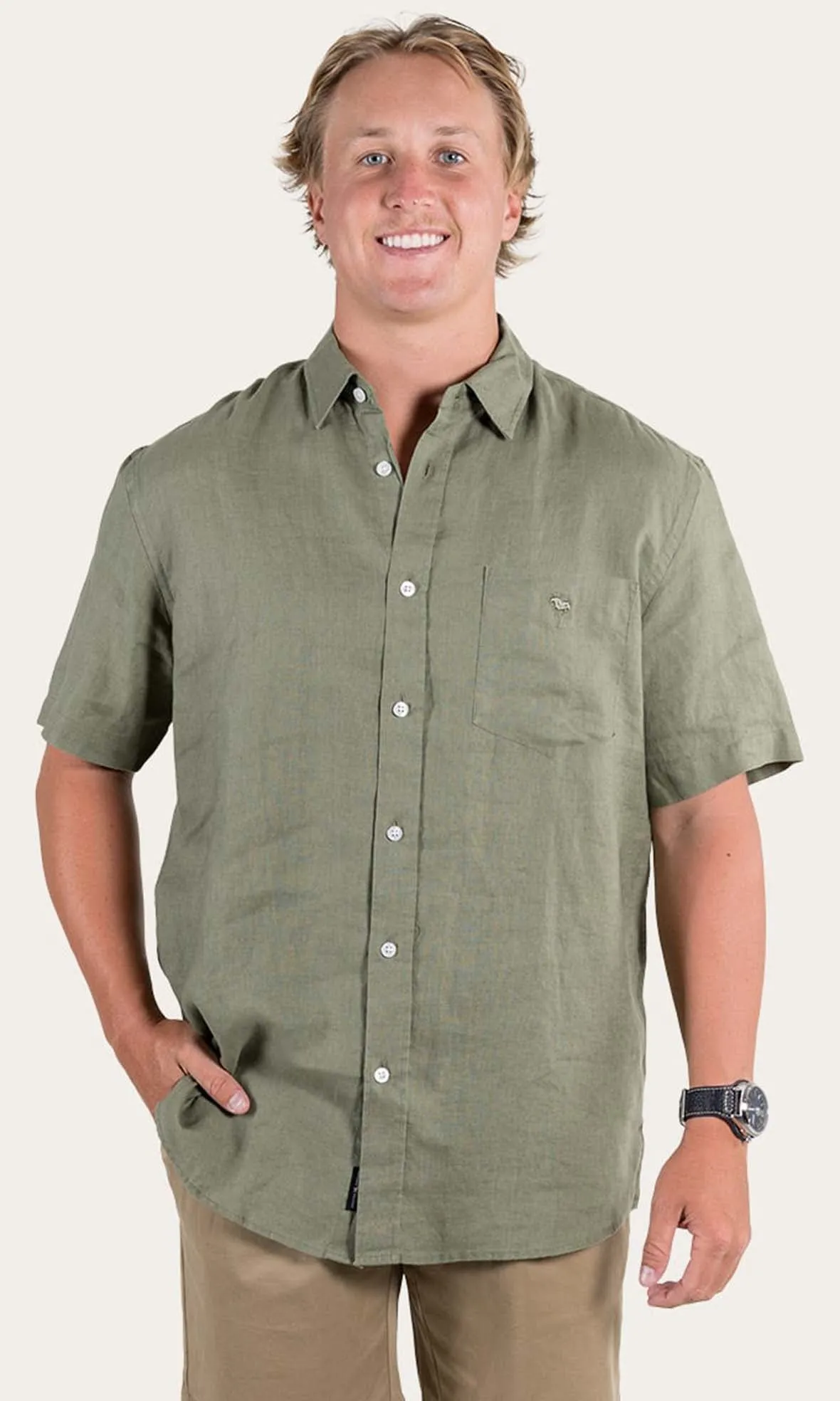 Relaxed Linen Shirt Dawson Short Sleeve