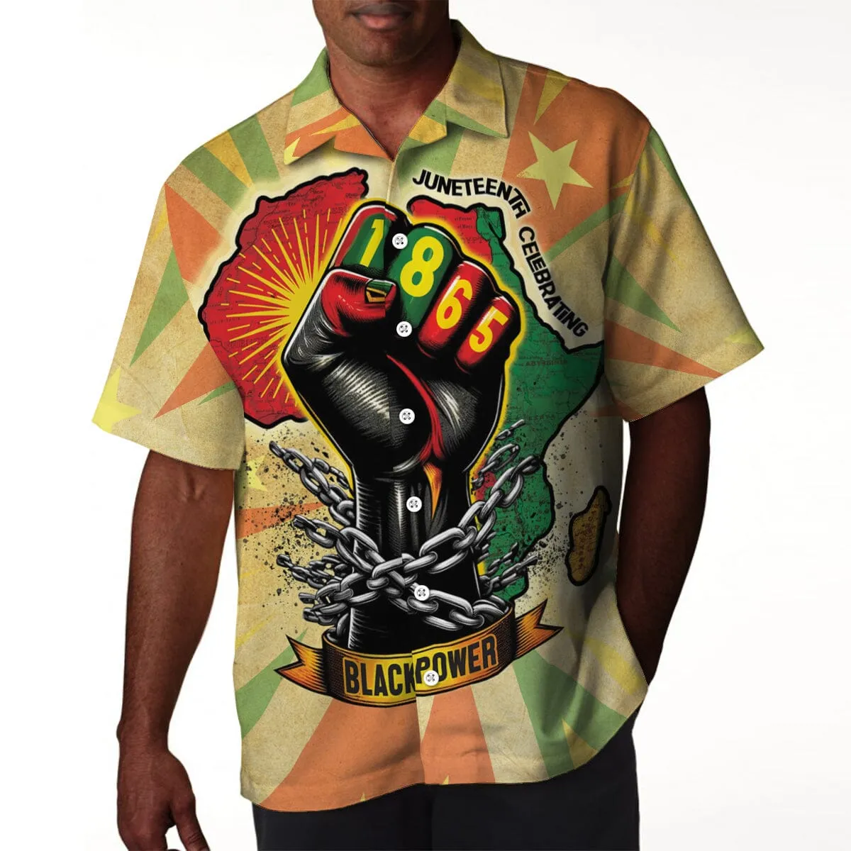 Resilience of Freedom Juneteenth Linen Hawaiian Shirt