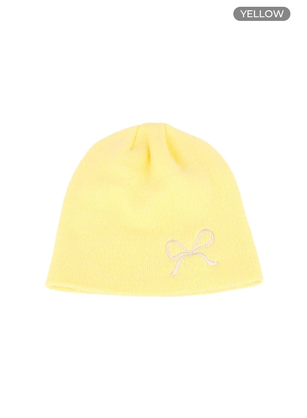 Ribbon Embroidered Beanie OM418