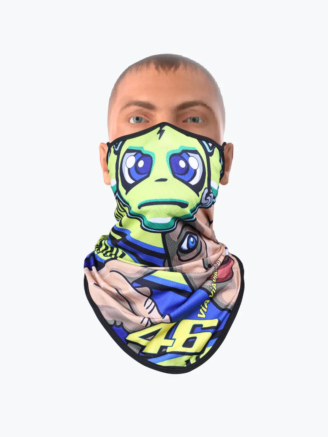 Riding face Mask 46 Flu Yellow Blue