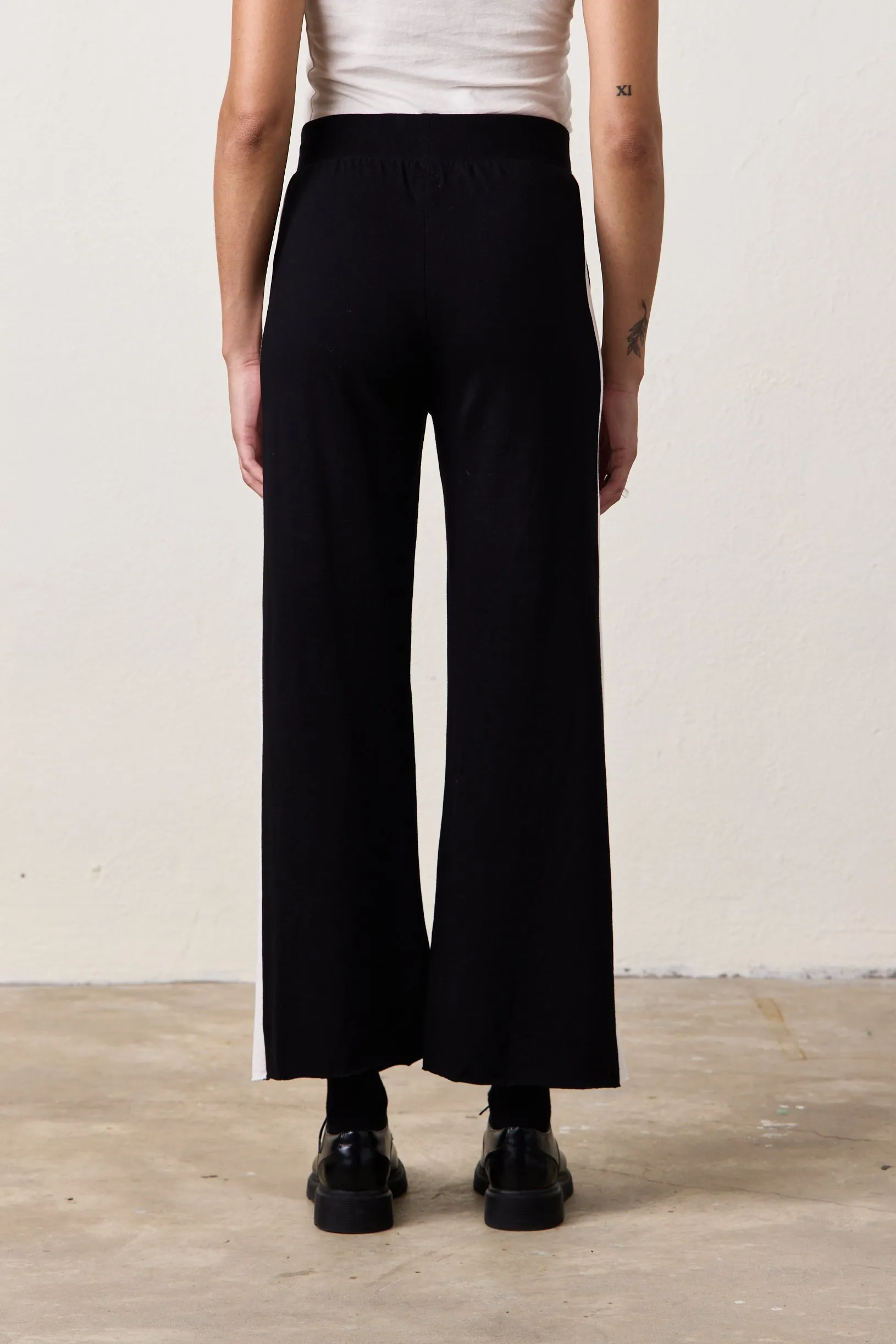 RILEY SPORT PANTS / BLACK/IVORY