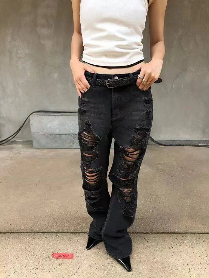 Rosie Ripped Bell Bottom Jeans