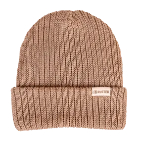 Rustek Double Rib 100% Merino Wool Beanie | Beige