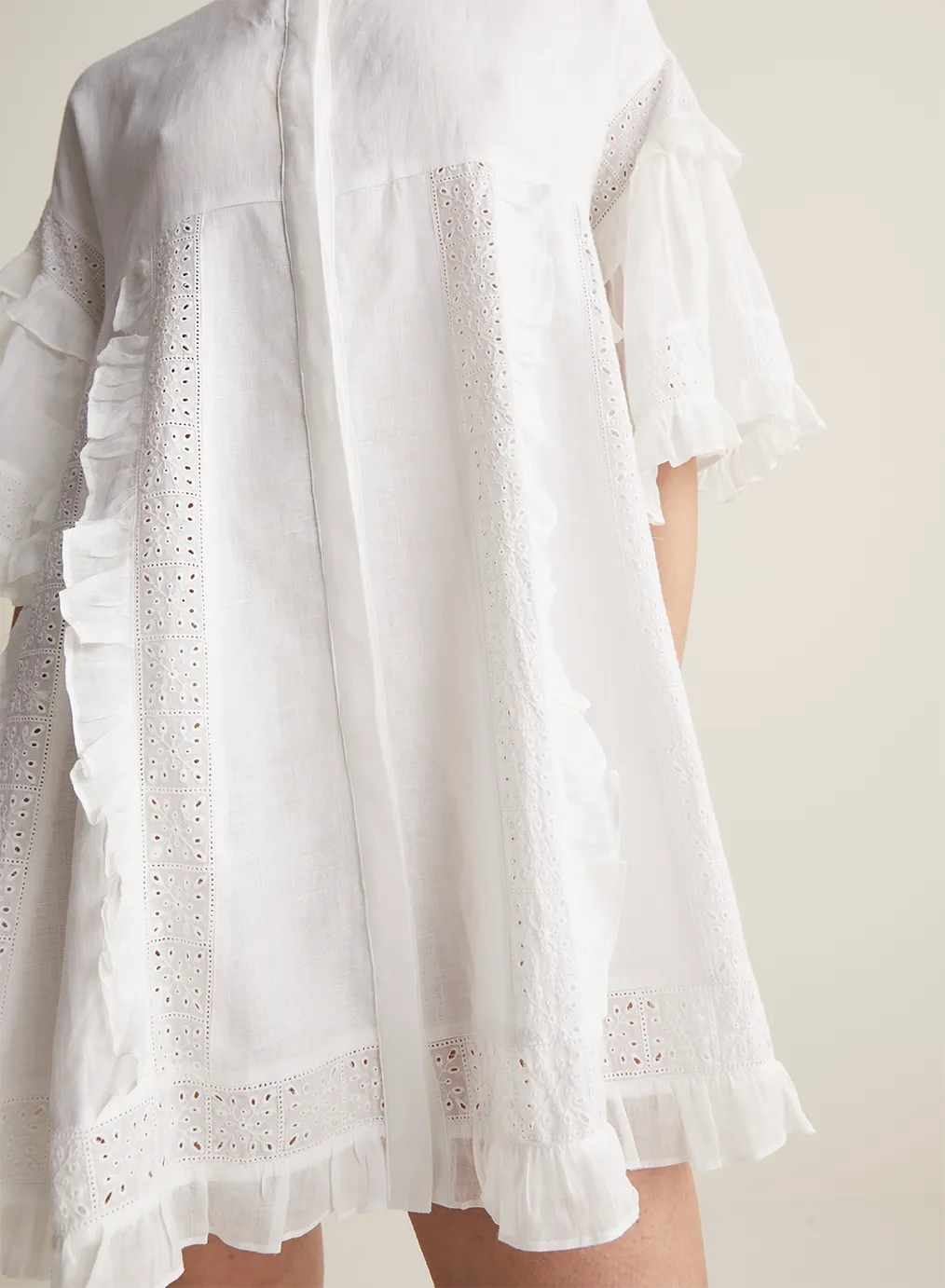 Sadie Linen Mini Smock Dress | Optical White