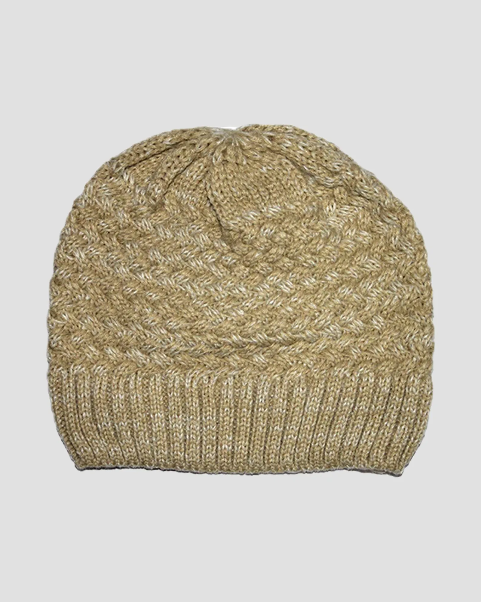 Salt & Pepper Beanie in Beige/White