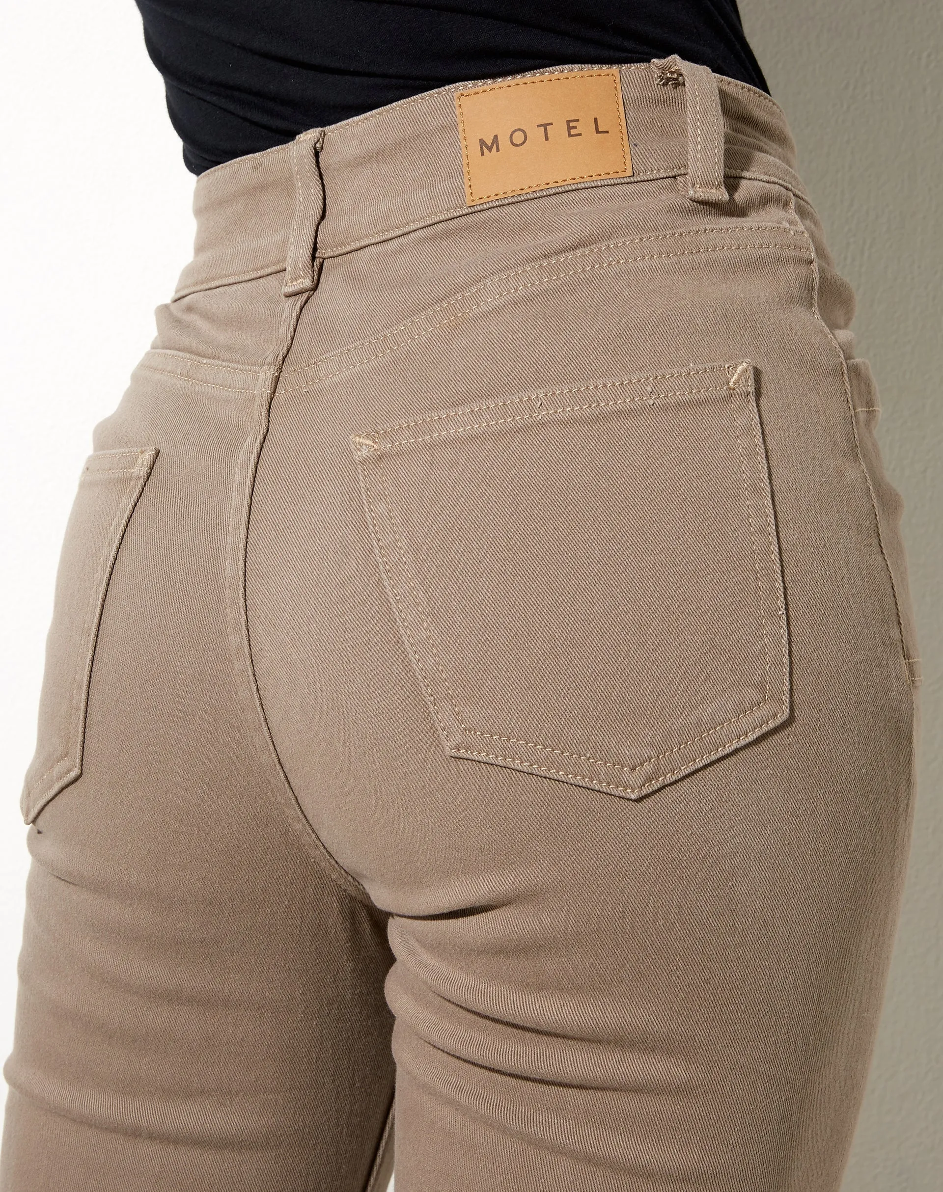 Seam Split Jeans in Burnt Olive