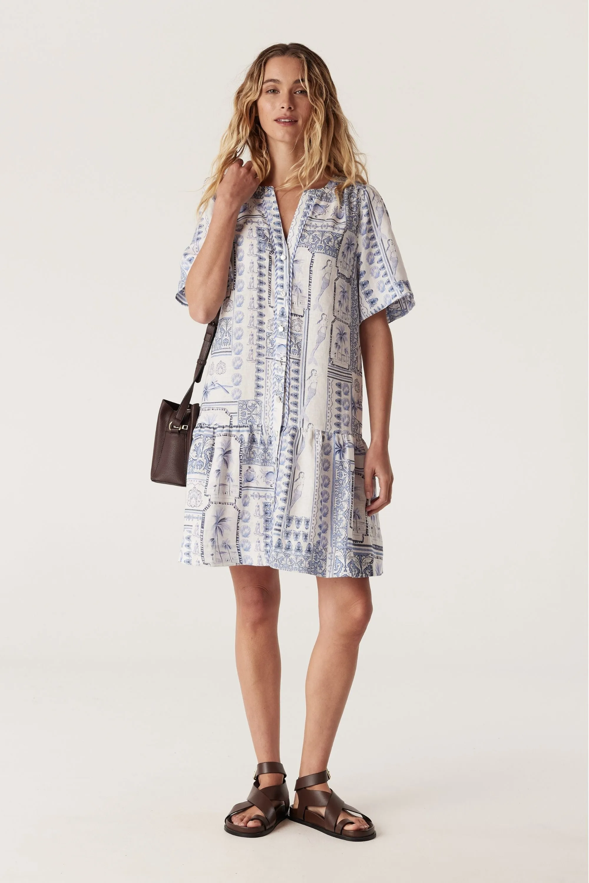 SEYCHELLES LINEN DRESS - CSS24480