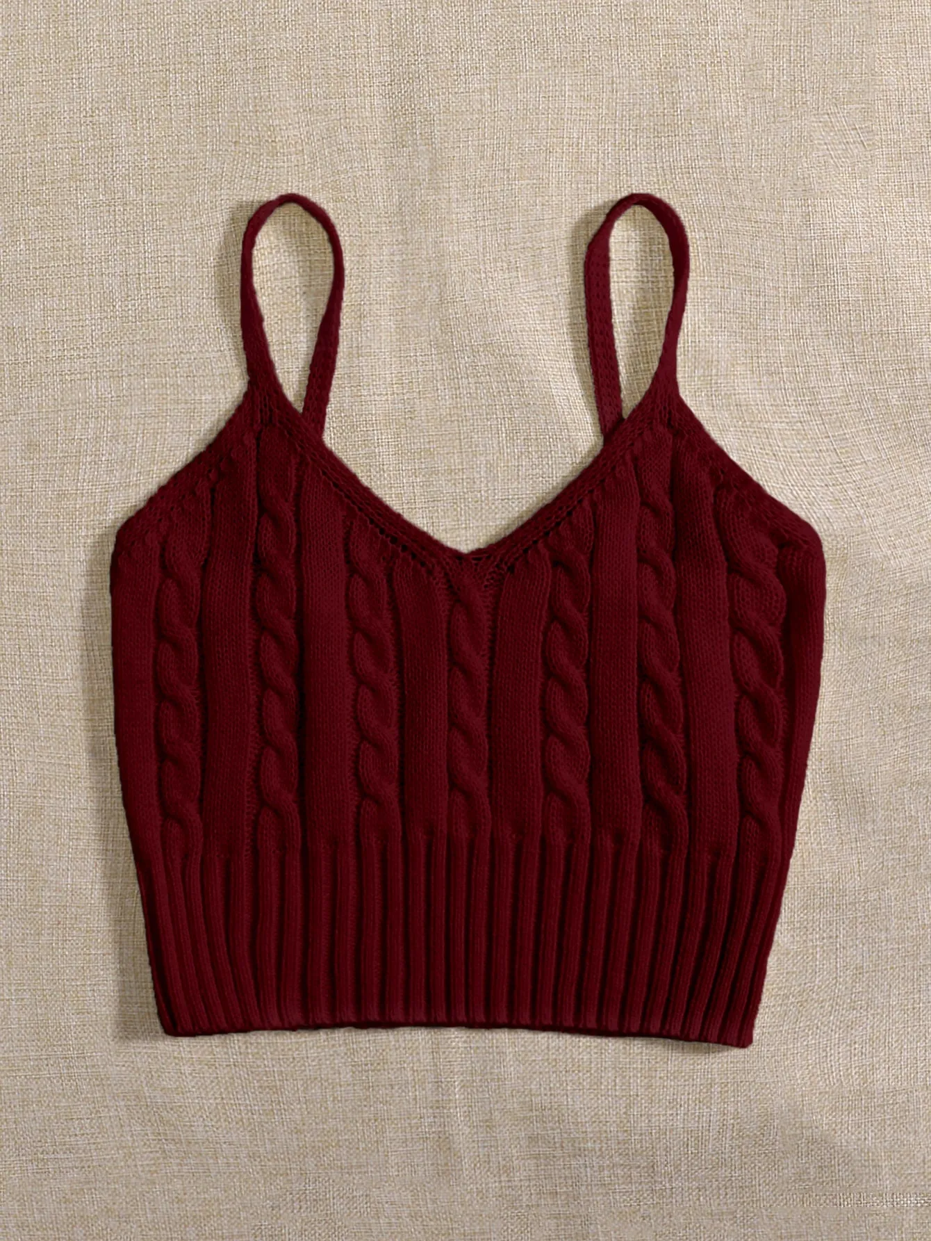 SHEIN Essnce Cable Knit Cami Top