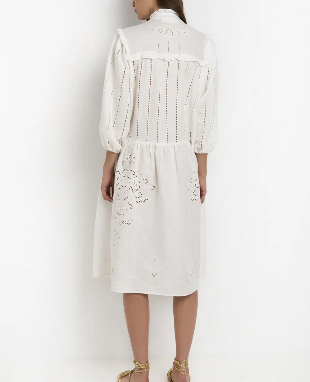 SHIRT DRESS LINEN  "FLEUR"