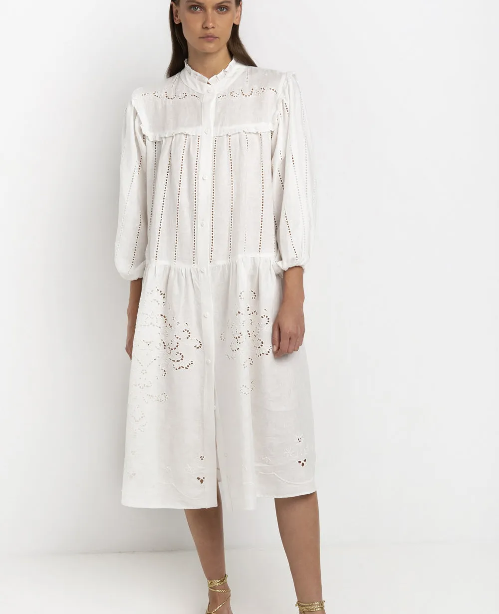 SHIRT DRESS LINEN  "FLEUR"