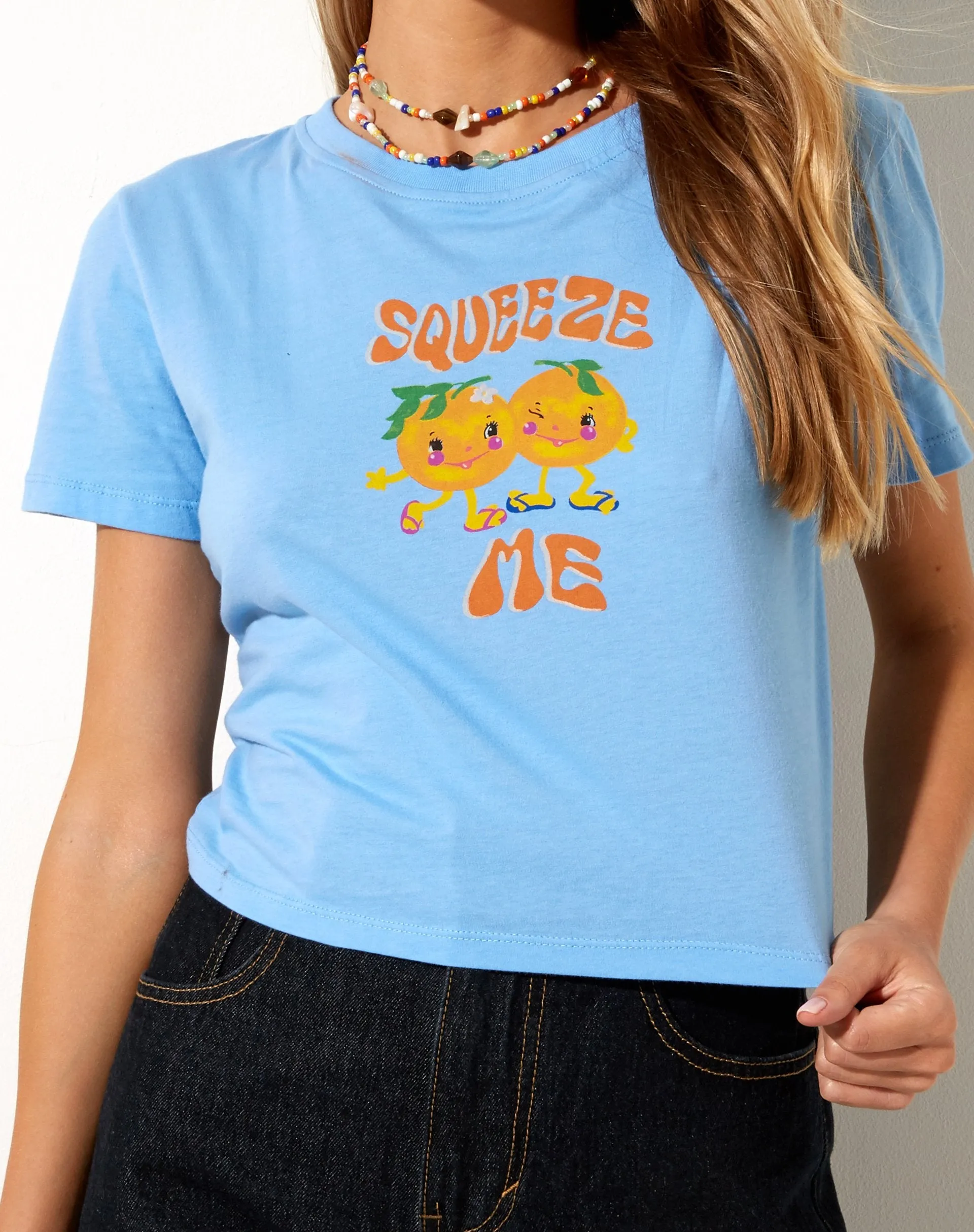 Shrunk Tee in Ocean Blue Squeeze Me