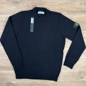 Stone Island Lambswool Crewneck Sweatshirt in Black