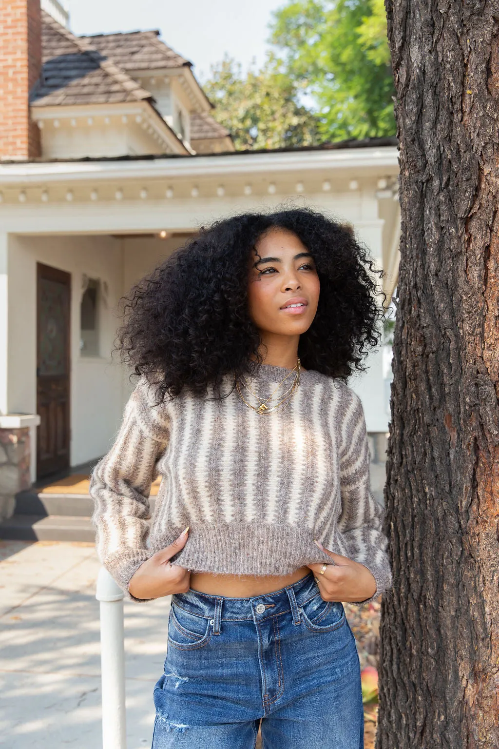 Striped Knit Sweater