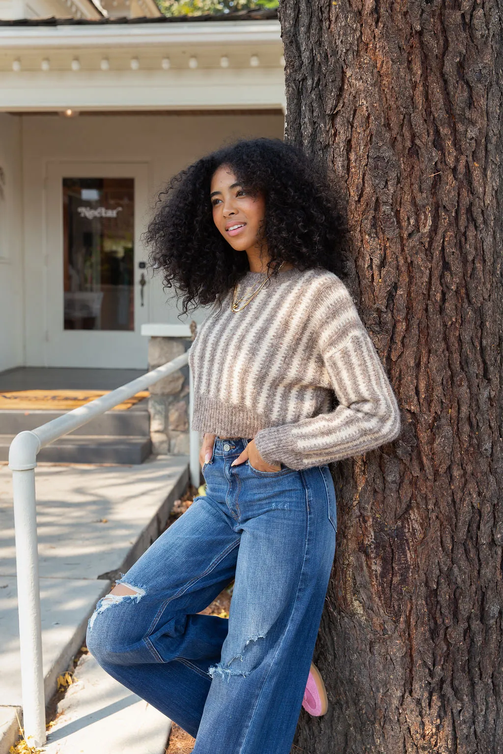 Striped Knit Sweater