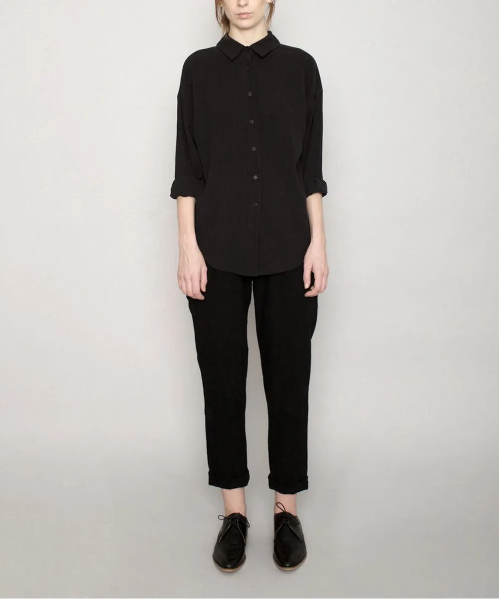 Szeki Signature Dolman Shirt in Black