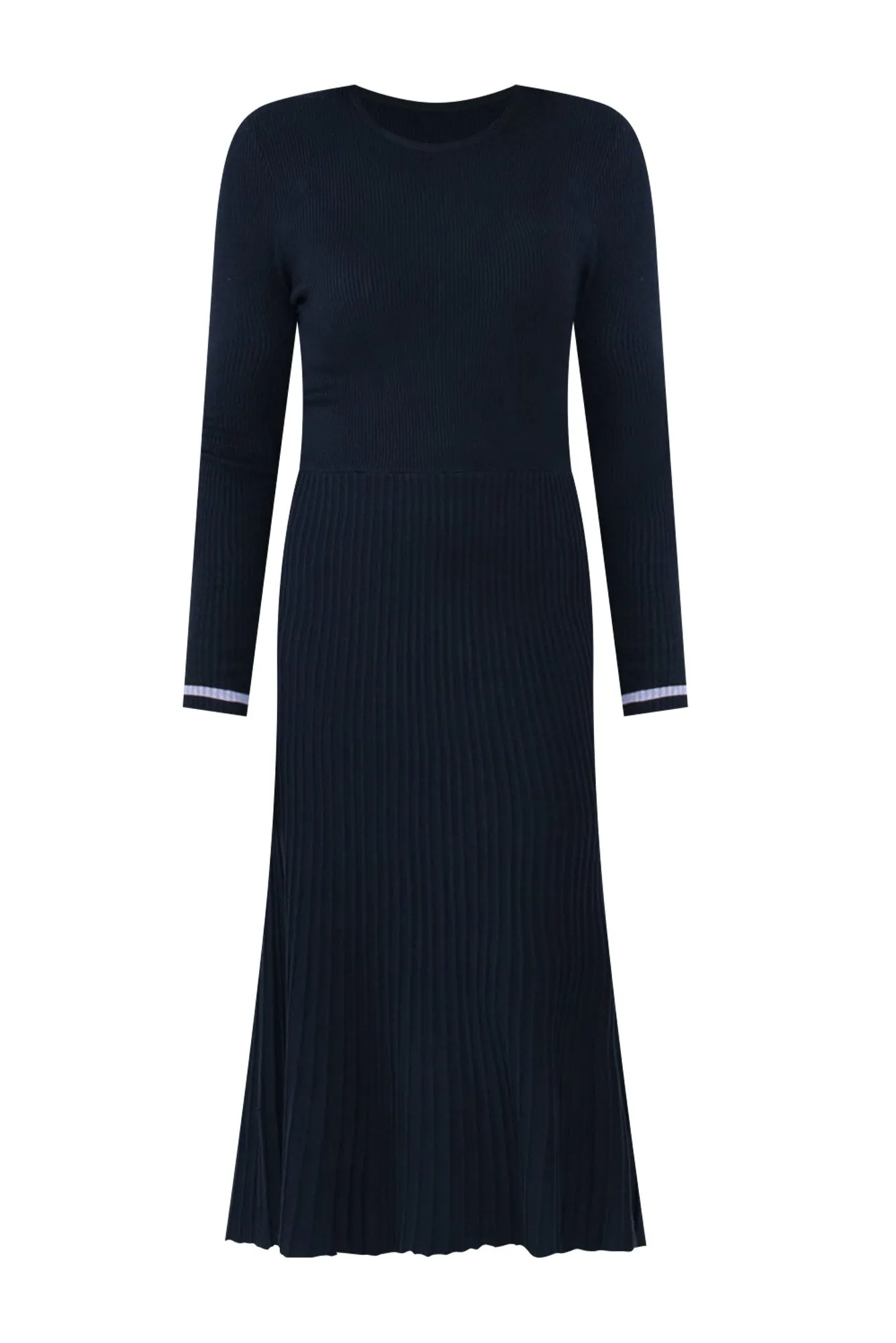 Tammy Navy Sleeved Knit Dress