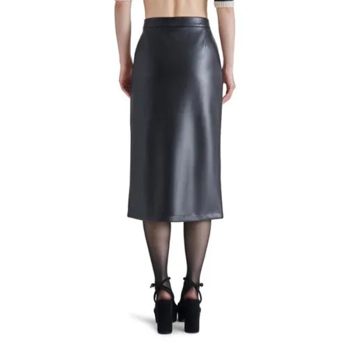 The Amarilla Faux Leather Midi Skirt